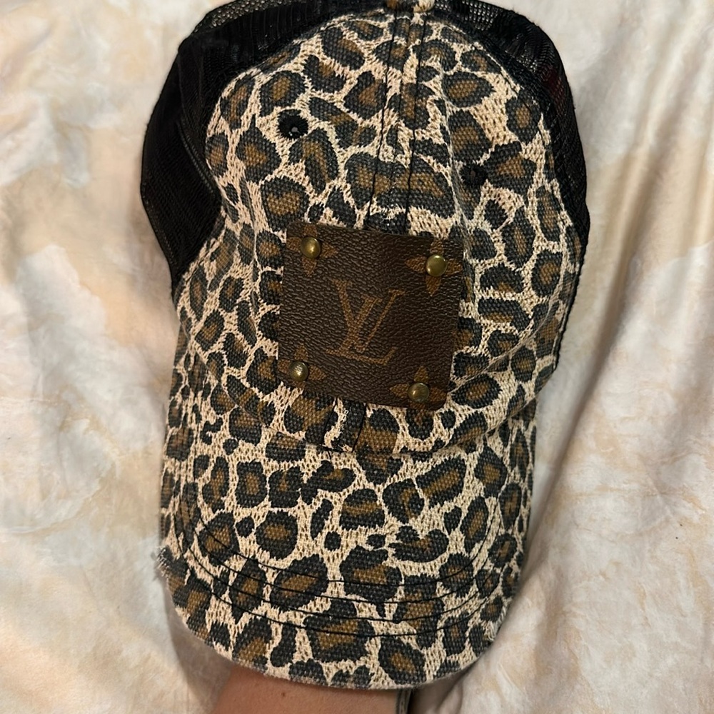 Unique trucker hat with LV emblem
